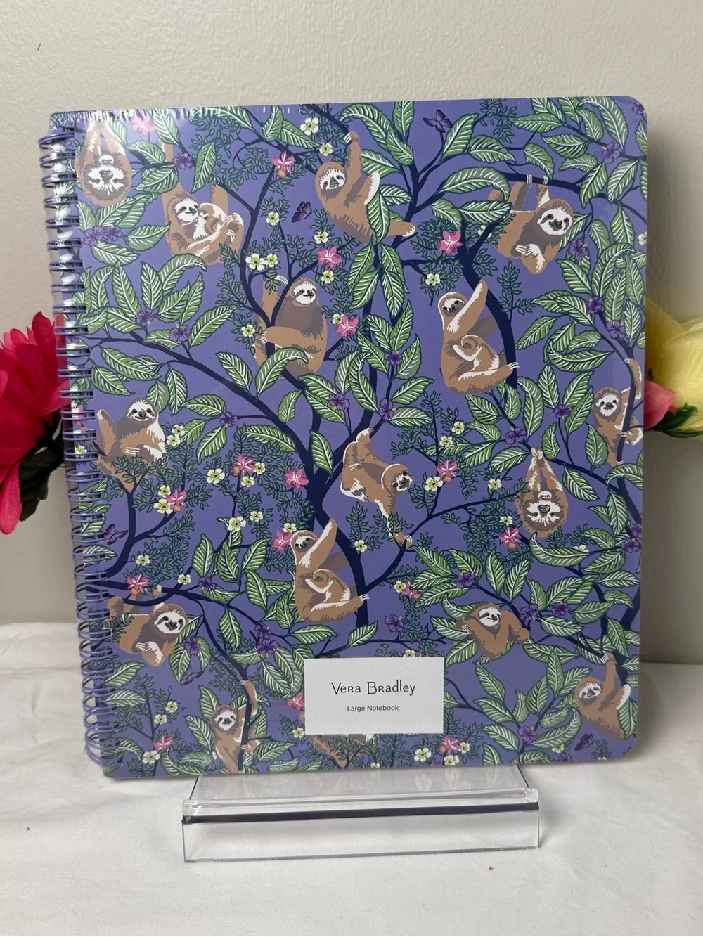 NWT Vera Bradley Hanging Around Purple Large Notebook New